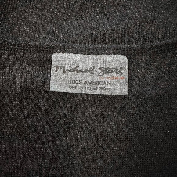 Michael Stars Womens Tunic Tank Top Black Size OS Ruching Shimmery Stretchy - Picture 3 of 4